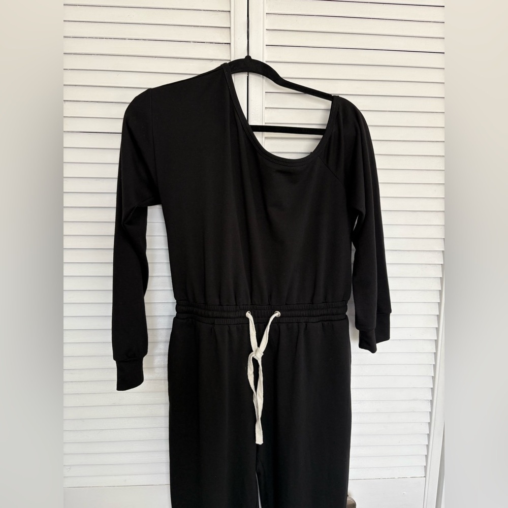 Le Lis Off-the-Shoulder Sweatshirt Jumpsuit Romper | Luxe Cotton Blend | M - Picture 6 of 15
